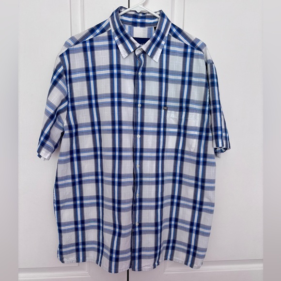 Nautica Men’s Plaid Short‑Sleeve Button‑Up Shirt – Size Large – EUC - Picture 2 of 8